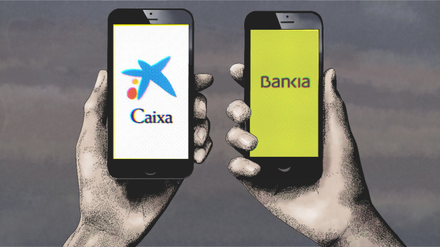 Ilustración: Bankia y Caixabank
