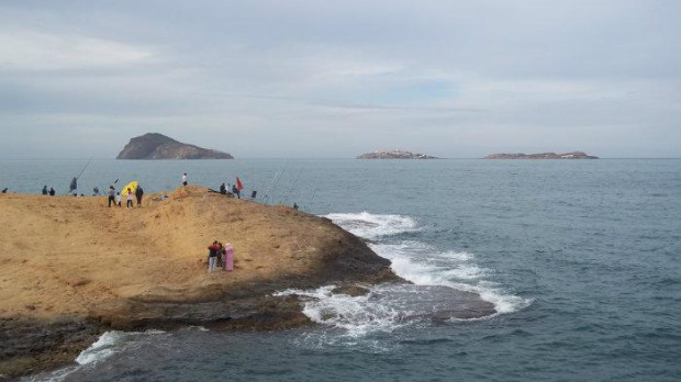 Las islas Chafarinas vistas desde el Cabo del Agua, en Marruecos