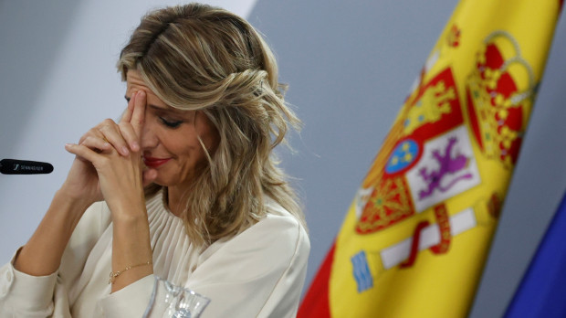 La vicepresidenta segunda del Gobierno y ministra de Trabajo, Yolanda Díaz, tras un Consejo de Ministros