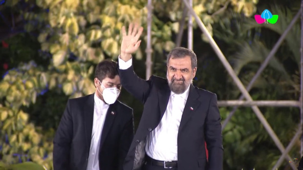 El exmilitar iraní Mohsen Rezai durante la toma de posesión de Daniel Ortega en Managua