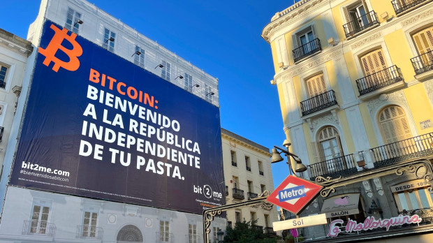 Publicidad de criptomonedas en Madrid