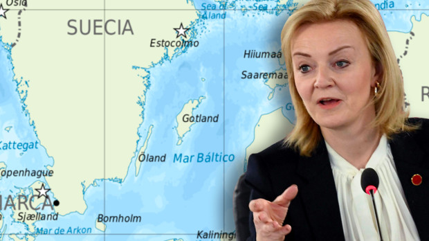 Liz Truss, ministra de Exteriores de Reino Unido, frente al "confuso" mar Báltico