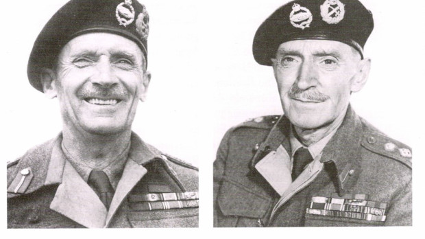 El general Montgomery a la izquierda y su doble el actor