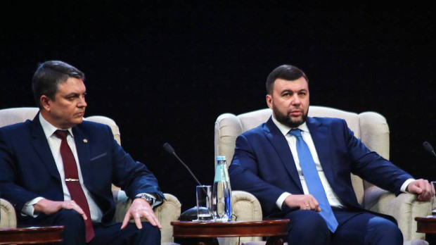 Jefes de las Repúblicas Populares de Lugansk y Donetsk Leonid Pasechnik y Denis Pushilin