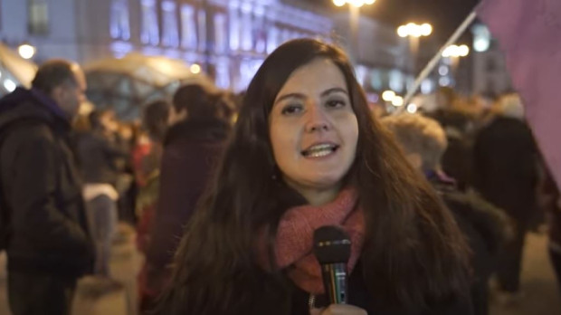 Gara Santana, jefa de prensa de Podemos