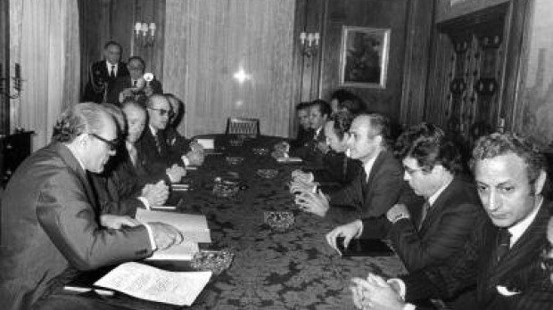 Firma del Tratado Tripartito de Madrid 1975