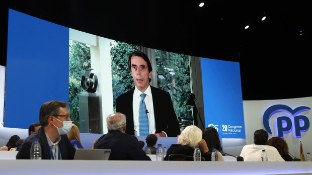 José María Aznar durante su discurso
