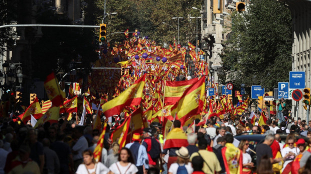 Manifestación en favor del consitucionalismo en Cataluña celebrada en 2017