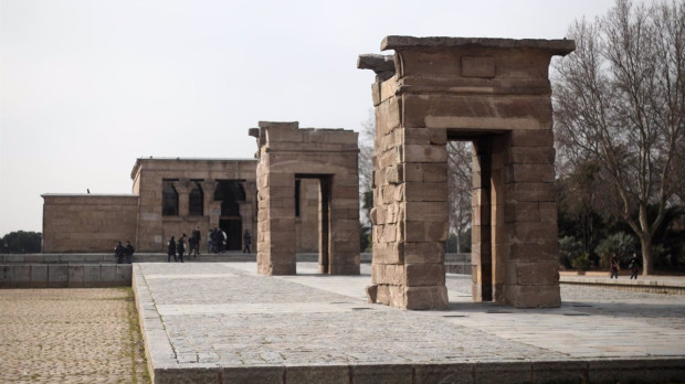 11/02/2020 Templo de Debod del antiguo Egipto en el Parque del Oeste junto al Paseo del Pintor Rosales, en Madrid (España) a 11 de febrero de 2020. POLITICA Eduardo Parra - Europa Press
