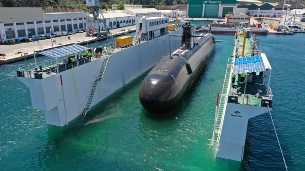 El moderno S-81 en el astillero de Navantia en Cartagena