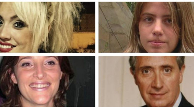 De izquierda a derecha, y de arriba abajo: Marta Calvo, Marta del Castillo, Sonia Iglesias y Publio Cordón