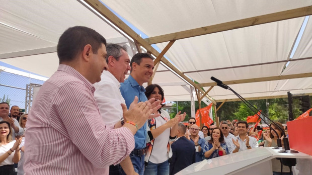 Un momento del acto del PSOE en Torredelcampo (Jaen)