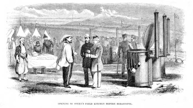 Inauguración de la cocina de campo de Alexis Soyer antes de la batalla de Sebastopol
