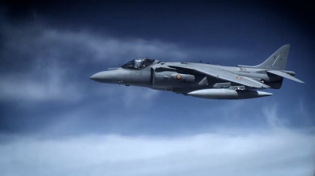 Harrier españoles se rebasasen en pleno vuelo con aviones de la OTAN