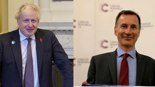 El primer ministro británico Boris Johnson y y su adversario dentro del Partido Conservador Jeremy Hunt