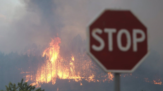 Uno de los incendios declarados este sábado en Navarra