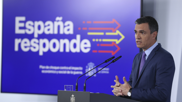 Pedro Sánchez, comparece en el Palacio de La Moncloa tras el Consejo de ministros extraordinario