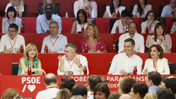 Pedro Sánchez, justo antes de su intervención en el Comité Federal del PSOE