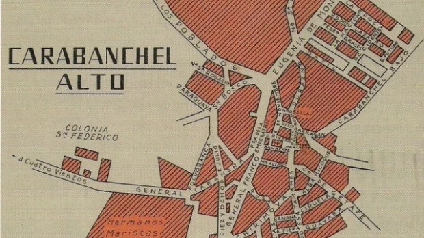 Plano de Carabanchel Alto en 1958
