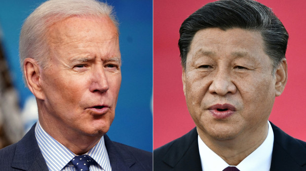 Joe Biden, presidente de Estados Unidos, junto a Xi Jinping, líder de China