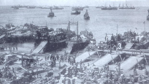 Desembarco de Alhucemas en la parte del Guerra del Rif