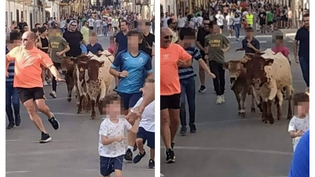 Imágenes del encierro infantil en Castellar (Jaén)