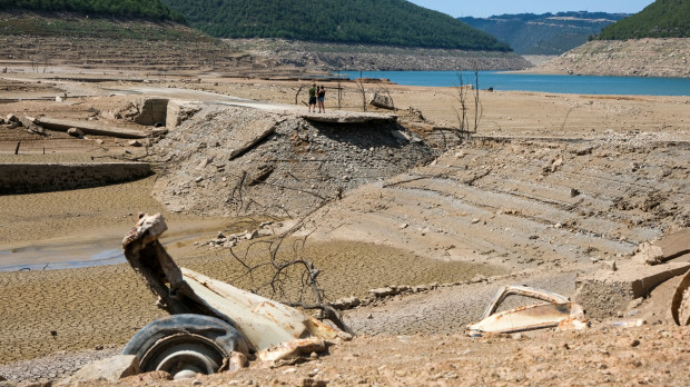 El embalse de Rialb (Lleida) se sitúa por debajo del 8 % de su capacidad máxima, cuando hace un año superaba el 50 %