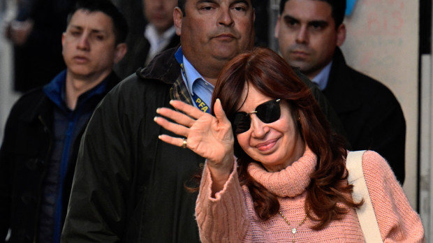 La vicepresidenta argentina Cristina Fernández de KirchnerPolitical and labor unions at home called for mass demonstrations countrywide to denounce Thursday's assault against Kircher, who survived because the handgun aimed at her face from very close range failed to go off. (Photo by Luis ROBAYO / AFP)