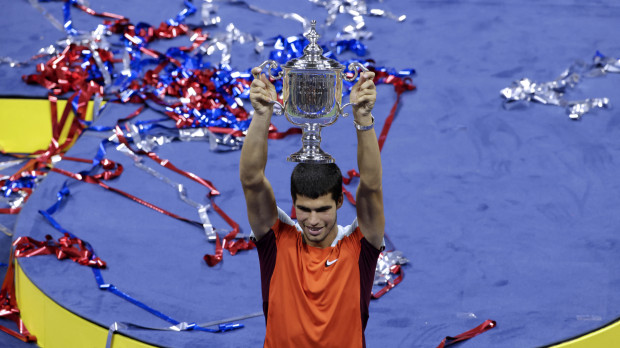 Carlos Alcaraz celebra el US Open, primer título de Grand Slam