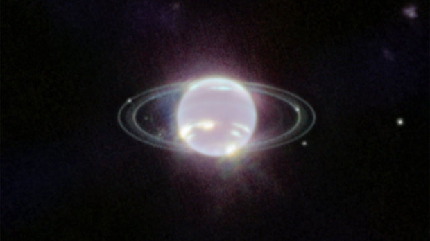 Neptuno captado por el telescopio James Webb