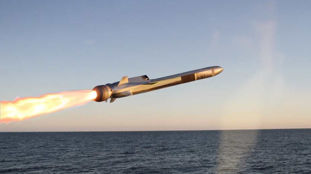 Lanzamiento de un misil NSM de Kongsberg, adquirido por la Armada española