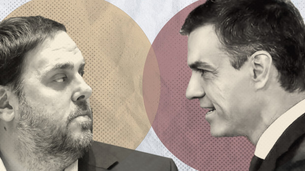 Infografía: Pedro Sánchez y Oriol Junqueras frente a frente