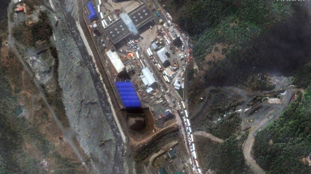 Imágenes satélites de la frontera de Rusia y Georgia