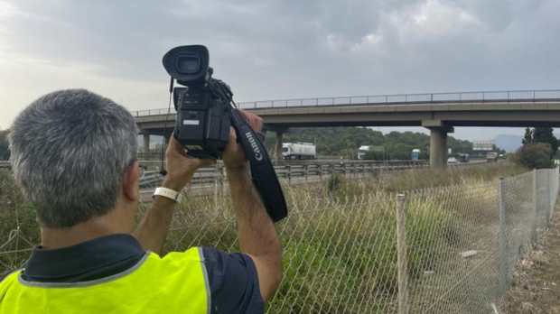 Imagen del lugar donde se produjo el accidente mortal en Sagunto (Valencia).
