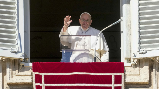 Papa francisco durante el rezo del Ángelus de este domingo