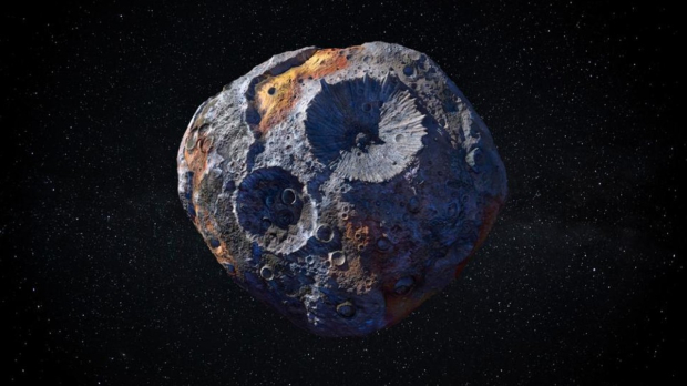 Concepto artístico del asteroide Psiqué