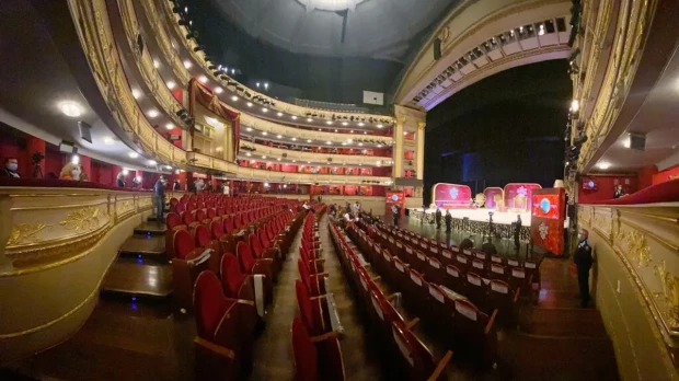 Perspectiva del patio de butacas del Teatro Real