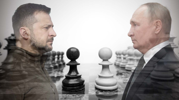 Volodimir Zelenski y Vladimir Putin, dos hombres en el tablero de la guerra de Ucrania