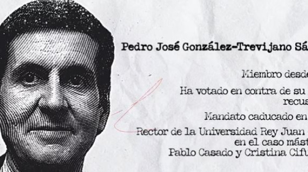 Captura del vídeo difundido por Podemos para señalar a los magistrados