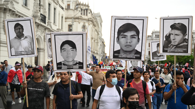 Imagen de las protestas en Perú a favor del expresidente Castillo