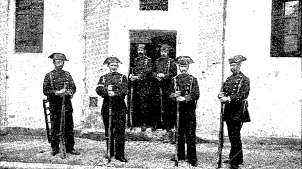 Cuartel de Badalona. Los Guardias Civiles que resistieron el ataque de los carlistas