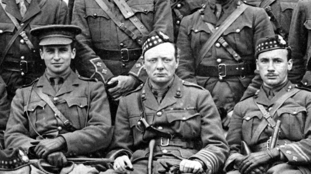 Churchill, al mando del 6.º Batallón, Royal Scots Fusiliers, 1916