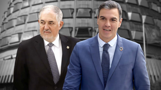 Cándido Conde-Pumpido, nuevo presidente del Constitucional y Pedro Sánchez, presidente del Gobierno