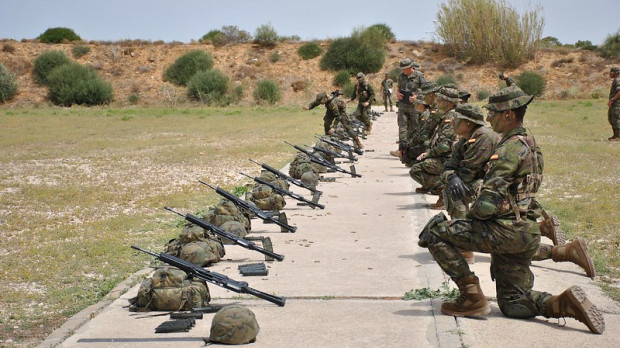 Un momento de la instrucción del Ejército de Tierra