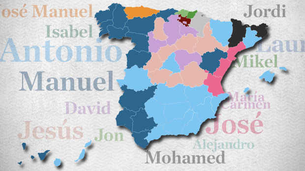 Estos son los nombres de hombre y mujer más comunes en España