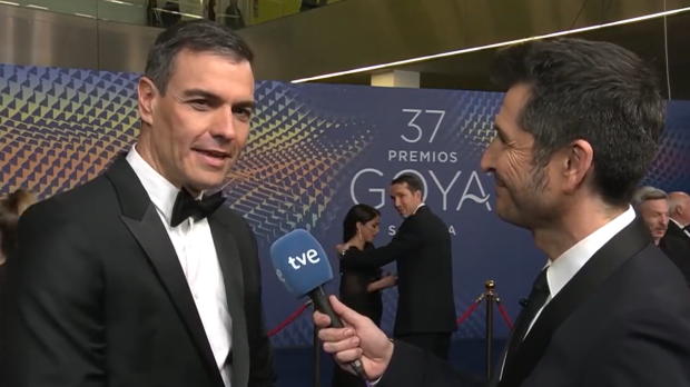 Pedro Sánchez, en su entrevista con Carlos del Amor en los Goya 2023
