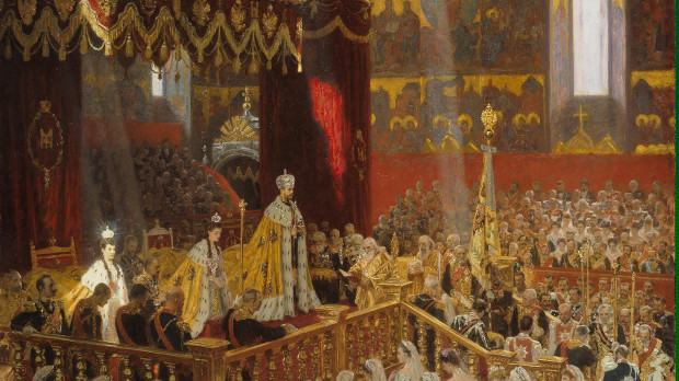 "La coronación de Nicolás II el 14 de mayo de 1896". 1898. Museo Estatal del Hermitage, San Petersburgo