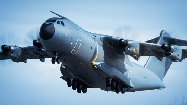 Un Airbus A-400M del Ejército del Aire en vuelo