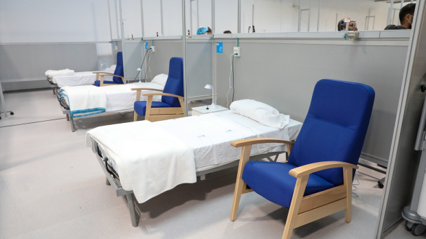 Varias camas en el Pabellón 3 del Hospital Público Enfermera Isabel Zenda en febrero de 2021