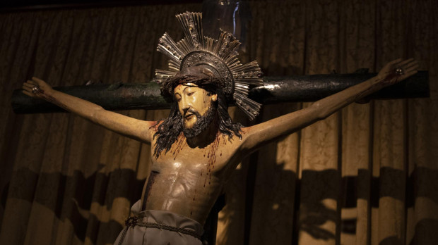 El Santo Cristo de Lepanto después de su restauración